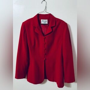Le Suit Women's Vibrant Red Blazer